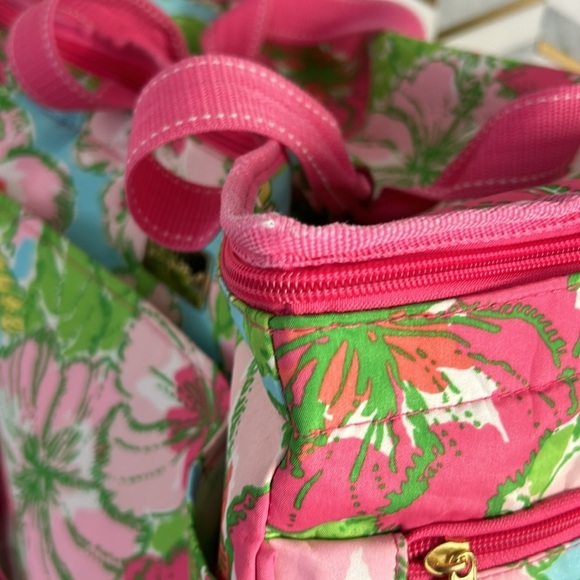 Lilly Pulitzer Insulated Cooler Bag Big Flirt Colorful Tote Long Strap/ handles - Picture 6 of 16